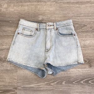 High rise jean shorts